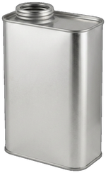 32 oz. / F-Style Tin (IP-TF32D) - approx. 946mL tinplate steel can, 1 3/4" Delta opening 32 oz / quart F-style tin, part no. IP-TF32D, 1 litre tinplate steel can with 1 3/4" Delta opening