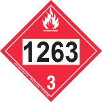 UN1263 placard BC, Paint placard, Paint related material placard, UN1263 placard Canada, 1263 placard, UN1263 label